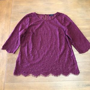 The Limited blouse. Burgundy